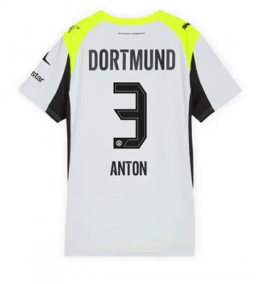 Borussia Dortmund Waldemar Anton #3 Segunda Equipación Mujer 2025-26 Manga Corta